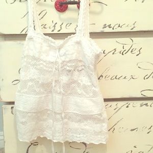 🥀White Lacey Tank